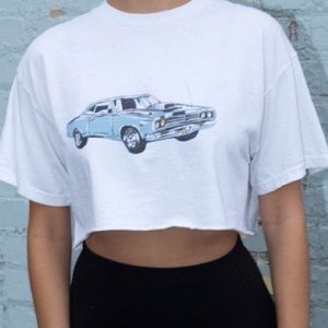 Brandy Melville motor cropped shirt